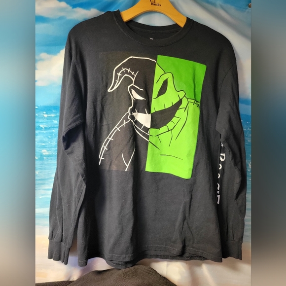 Disney Tim Burton's The Nightmare Before Christmas Long Sleeve Tshirt Size Large - Picture 1 of 4